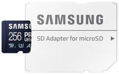 Samsung PRO Ultimate spominska kartica, micro SDXC, 256 GB, U3, V30, A2, UHS-I, z SD adapterjem