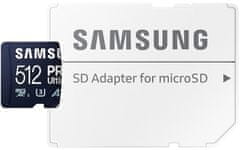 Samsung PRO Ultimate spominska kartica, micro SDXC, 512 GB, U3, V30, A2, UHS-I, z SD adapterjem