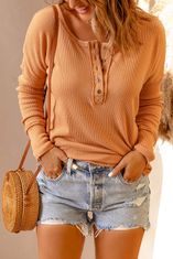 OMG! Ženska majica z dolgimi rokavi Iseunwen oranžna L