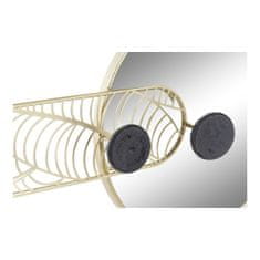 DKD Home Decor Stensko ogledalo DKD Home Decor Black Golden Crystal Iron 44 x 7 x 25 cm