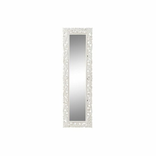 DKD Home Decor Stensko ogledalo DKD Home Decor Beli les Kristal Mango les Romantični Stripped 44 x 3 x 151 cm