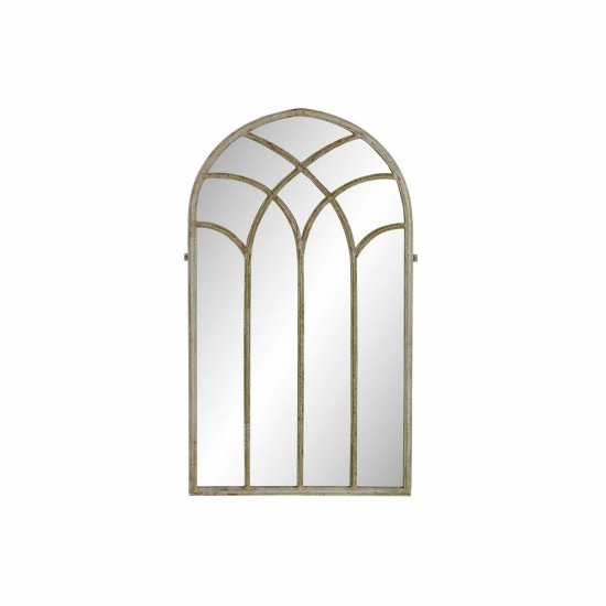 DKD Home Decor Stensko ogledalo DKD Home Decor Zrcalo kovinsko belo (75 x 4 x 125,5 cm)