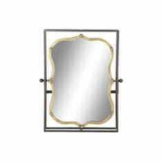 DKD Home Decor Stensko ogledalo DKD Home Decor Black Metal Golden (51,5 x 12 x 65 cm)