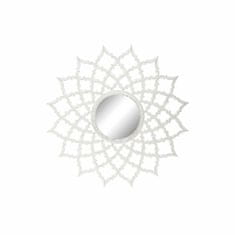 DKD Home Decor Stensko ogledalo DKD Home Decor 8424001849987 Crystal White MDF Wood Stripped (120 x 3 x 120 cm)