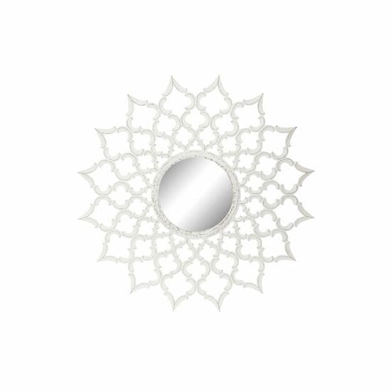 DKD Home Decor Stensko ogledalo DKD Home Decor 8424001849987 Crystal White MDF Wood Stripped (120 x 3 x 120 cm)