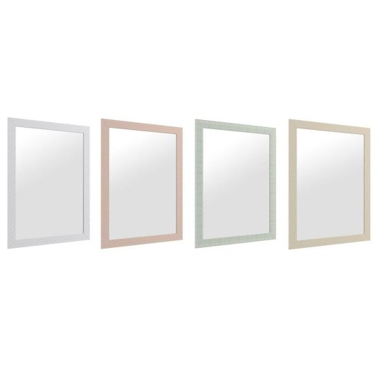 DKD Home Decor Stensko ogledalo DKD Home Decor 70 x 2 x 96 cm Crystal Beige Pink Green Light grey polistiren Urban (4 kosi)