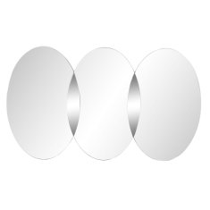 DKD Home Decor Stensko ogledalo DKD Home Decor Črni les Kristal Moderni krogi 119 x 2 x 70 cm