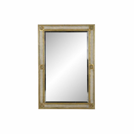 DKD Home Decor Stensko ogledalo DKD Home Decor Metal Light Copper (61 x 2 x 91 cm)