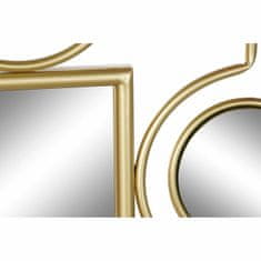 DKD Home Decor Stensko ogledalo DKD Home Decor Črna PVC Kovina Zlata (70 x 2 x 100 cm)