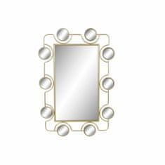 DKD Home Decor Stensko ogledalo DKD Home Decor Črna PVC Kovina Zlata (70 x 2 x 100 cm)
