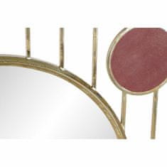DKD Home Decor Stensko ogledalo DKD Home Decor Crystal Pink Golden Metal Circles (100 x 3 x 100 cm)