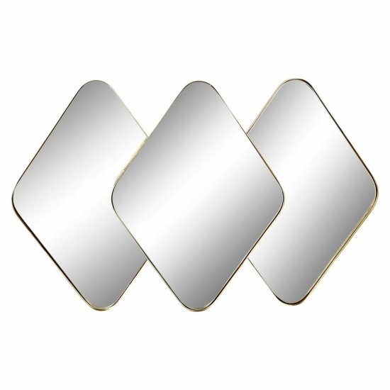 DKD Home Decor Stensko ogledalo DKD Home Decor Zlato kovinsko ogledalo (110 x 6 x 70 cm)