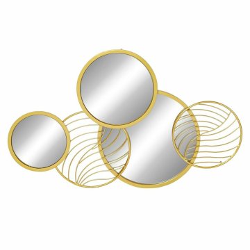 DKD Home Decor Stensko ogledalo DKD Home Decor Zlato kovinsko ogledalo (87 x 3 x 54 cm)