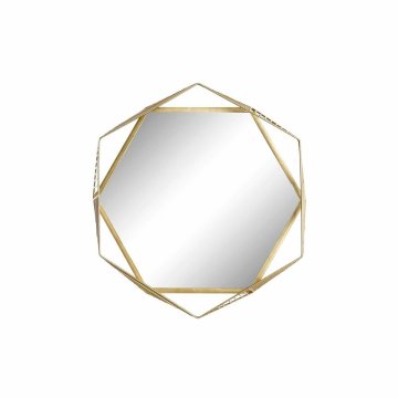 DKD Home Decor Stensko ogledalo DKD Home Decor Crystal Golden Iron (54 x 5 x 47 cm)