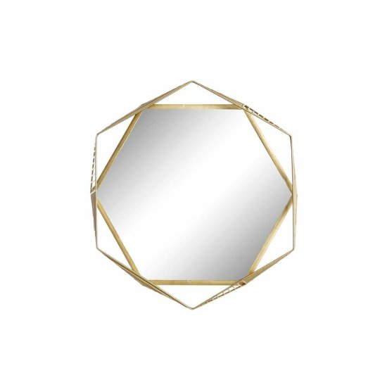 DKD Home Decor Stensko ogledalo DKD Home Decor Crystal Golden Iron (54 x 5 x 47 cm)