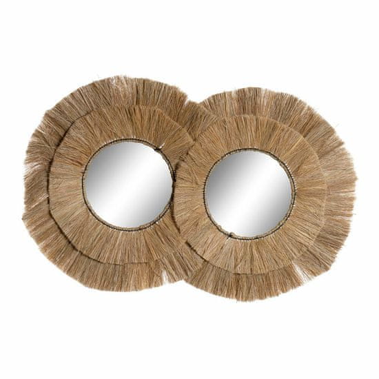DKD Home Decor Stensko ogledalo DKD Home Decor Crystal Jute (117 x 6 x 77 cm)