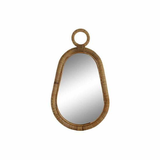 DKD Home Decor Stensko ogledalo DKD Home Decor Brown Crystal Rattan Natural Tropical 39 x 2 x 68 cm