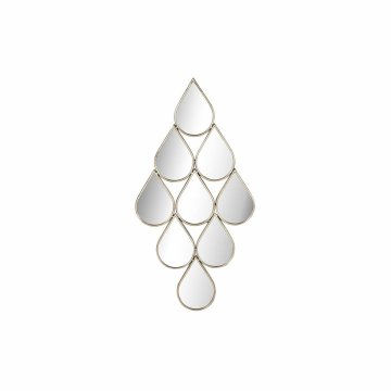 DKD Home Decor Stensko ogledalo DKD Home Decor Zlati kovinski ogledalo (49,5 x 2,5 x 99 cm)