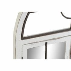 DKD Home Decor Stensko ogledalo DKD Home Decor Zrcalo Črna kovina Les Okna Bela (56 x 3 x 92 cm)