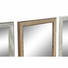 DKD Home Decor Stensko ogledalo DKD Home Decor 35 x 2 x 125 cm Kristal Naravna siva rjava Temno siv polistiren Tropski list rastline (4 kosi)