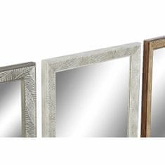 DKD Home Decor Stensko ogledalo DKD Home Decor 36 x 2 x 95,5 cm Kristal Naravna siva rjava bela polistiren Tropski list rastline (4 kosi)