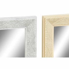 DKD Home Decor Stensko ogledalo DKD Home Decor 56 x 2 x 76 cm Kristal Naravna siva rjava Temno siv polistiren Tropski list rastline (4 kosi)