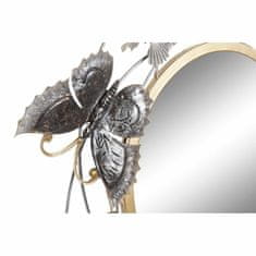 DKD Home Decor Stensko ogledalo DKD Home Decor 75 x 6,5 x 73 cm Kristalno zlato kovinsko metulji Svetlo vijolična