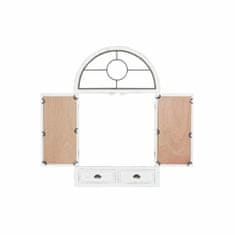 DKD Home Decor Stensko ogledalo DKD Home Decor Zrcalo Črna kovina Les Okna Bela (56 x 3 x 92 cm)