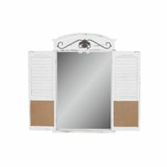 DKD Home Decor Stensko ogledalo DKD Home Decor Zrcalo Črno Lesena okna Bela (60 x 7 x 94 cm)
