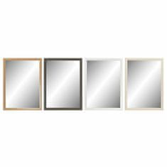 DKD Home Decor Stensko ogledalo DKD Home Decor 56 x 2 x 76 cm Kristalno naravno sivo rjavo belo polistiren (4 kosi)