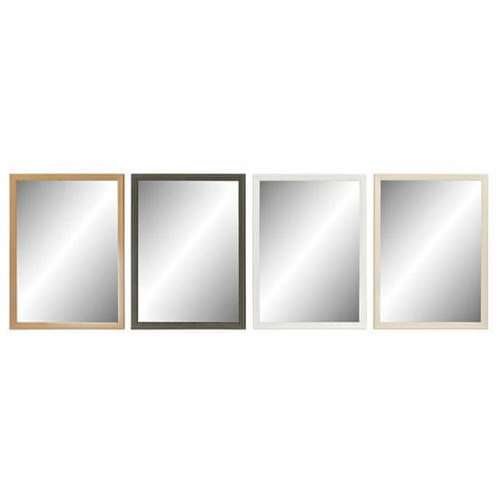DKD Home Decor Stensko ogledalo DKD Home Decor 56 x 2 x 76 cm Kristalno naravno sivo rjavo belo polistiren (4 kosi)