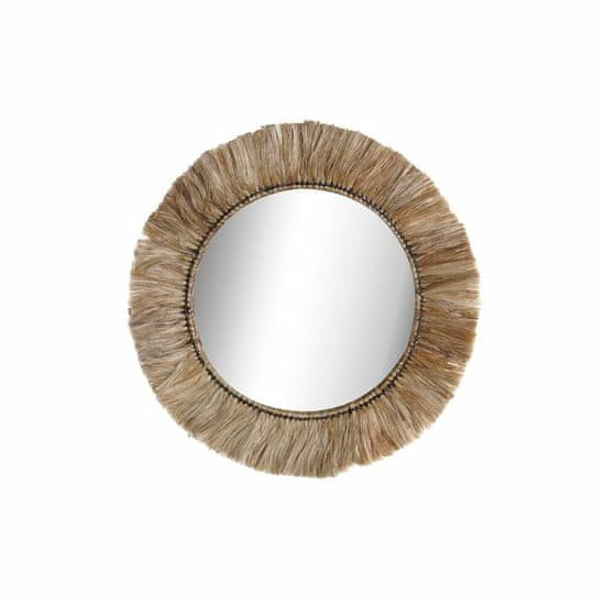 DKD Home Decor Stensko ogledalo DKD Home Decor Crystal Natural Juta (52 x 3 x 52 cm)