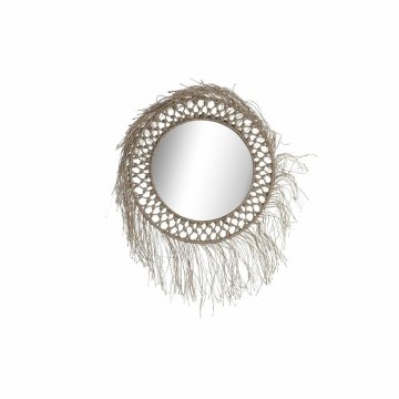 DKD Home Decor Stensko ogledalo DKD Home Decor Crystal Natural Rope (60 x 4 x 60 cm)