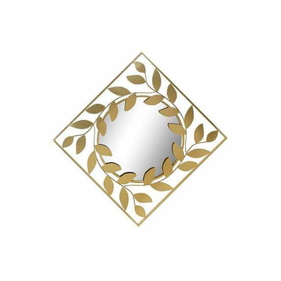 DKD Home Decor Stensko ogledalo DKD Home Decor Zrcalo Golden Metal Laurel (120 x 2,5 x 120 cm)