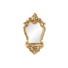 DKD Home Decor Stensko ogledalo DKD Home Decor 38 x 13 x 68 cm Kristalno zlata smola Neoklasicistično