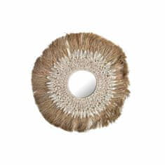 DKD Home Decor Stensko ogledalo DKD Home Decor Naravne bele školjke (55 x 2,5 x 55 cm)