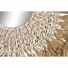DKD Home Decor Stensko ogledalo DKD Home Decor Naravne bele školjke (55 x 2,5 x 55 cm)