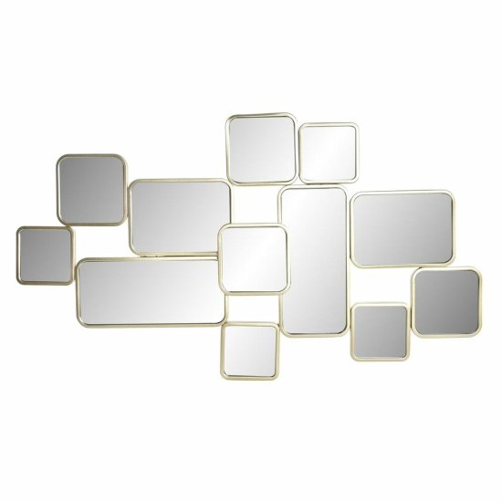 DKD Home Decor Stensko ogledalo DKD Home Decor Golden Metal (97,5 x 2,5 x 56 cm)