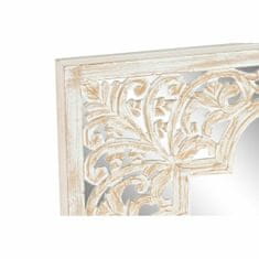 DKD Home Decor Stensko ogledalo DKD Home Decor Crystal Brown 90 x 3 x 90 cm White Arab MDF Wood Stripped