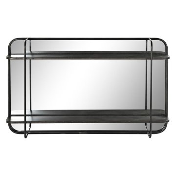 DKD Home Decor Stensko ogledalo DKD Home Decor Black Metal (80 x 12 x 50 cm)