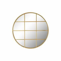 DKD Home Decor Stensko ogledalo DKD Home Decor 60 x 2,5 x 60 cm Kristalno zlato železno okno (60 kosov)