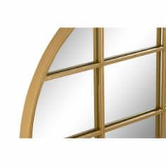 DKD Home Decor Stensko ogledalo DKD Home Decor 60 x 2,5 x 60 cm Kristalno zlato železno okno (60 kosov)