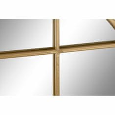 DKD Home Decor Stensko ogledalo DKD Home Decor 60 x 2,5 x 60 cm Kristalno zlato železno okno (60 kosov)