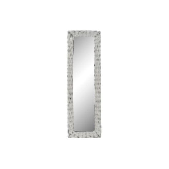 DKD Home Decor Stensko ogledalo DKD Home Decor Crystal MDF White wicker Cottage (43 x 133 x 4 cm) (43 x 4 x 132,5 cm)