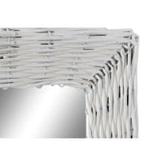 DKD Home Decor Stensko ogledalo DKD Home Decor Crystal MDF White wicker Cottage (43 x 133 x 4 cm) (43 x 4 x 132,5 cm)