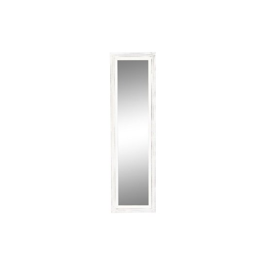 DKD Home Decor Stensko ogledalo DKD Home Decor White Wood Crystal MDF Wood Stripped Scandi 160 x 2,5 x 45 cm