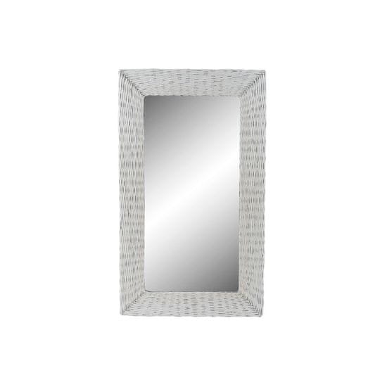 DKD Home Decor Stensko ogledalo DKD Home Decor Crystal MDF White wicker Cottage (87 x 147 x 4 cm) (87 x 4 x 147 cm)