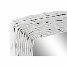 DKD Home Decor Stensko ogledalo DKD Home Decor Crystal MDF White wicker Cottage (53 x 63 x 4 cm) (53,5 x 4 x 62,5 cm)