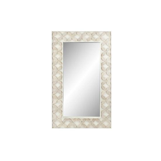 DKD Home Decor Stensko ogledalo DKD Home Decor Zrcalo Beli mangov les Romb (154 x 4 x 92 cm)