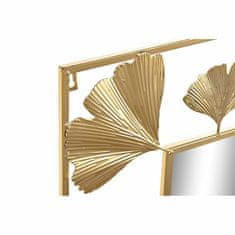 DKD Home Decor Stensko ogledalo DKD Home Decor Zlato kovinsko aluminijasto ogledalo List rastline (71 x 1 x 97 cm)